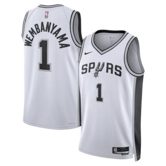 Women's San Antonio Spurs #1 Victor Wembanyama Nike White Swingman Association Edition Jersey
