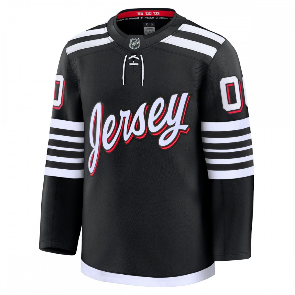 New Jersey Devils Alternate Premium Custom Jersey - Black - Image 2