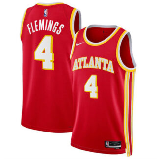 Youth Atlanta Hawks #4 Kingston Flemings Red 2026 Draft Icon Edition Jersey