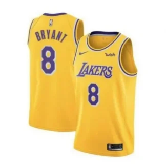 Men's Los Angeles Lakers #8 Kobe Bryant Yellow Stitched NBA Jersey CCWN