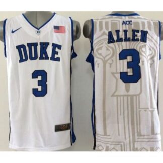 Duke Blue Devils #3 Grayson Allen White Stitched Basketball NCAA Jersey