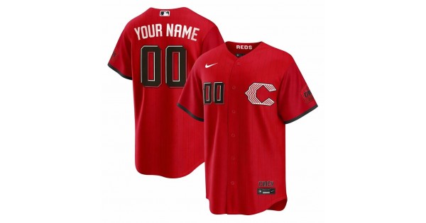 Cincinnati Reds Nike 2026 City Connect Stadium Custom Jersey - Red - Image 2