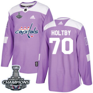 Adidas Washington Capitals #70 Braden Holtby Purple Authentic Fights Cancer Stanley Cup Final Champions Stitched NH...