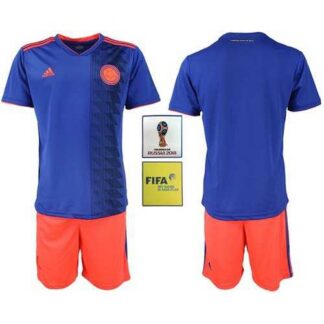 Colombia Blank Away Soccer Country Jersey