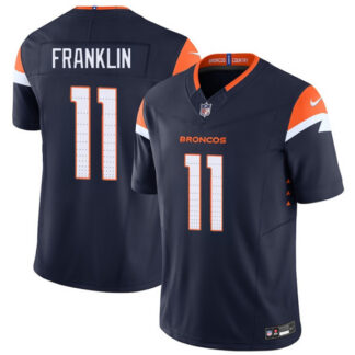 Men's Denver Broncos #11 Troy Franklin Navy F.U.S.E. Vapor Limited Football Stitched Jersey