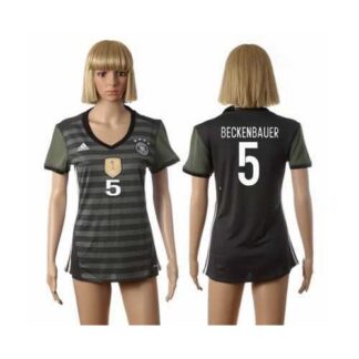 Women’s Germany #5 Beckenbauer Away Soccer Country Jersey