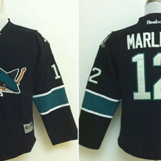 Youth San Jose Sharks #12 Patrick Marleau Black Jerseys