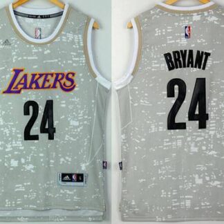 Men's Los Angeles Lakers #24 Kobe Bryant Adidas 2015 Gray City Lights Swingman Jersey