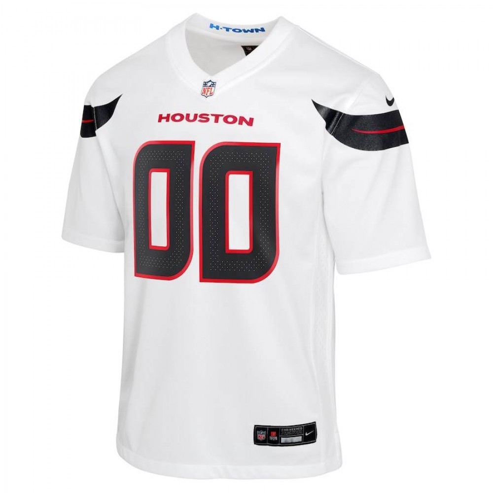 Houston Texans Nike Road Youth Custom Jersey - White - Image 2