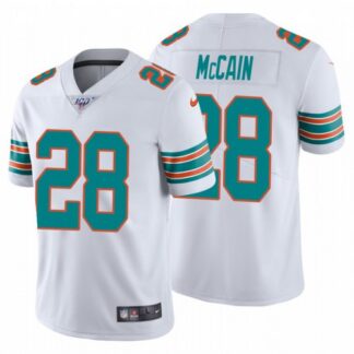 Nike Miami Dolphins #28 Bobby Mccain White Alternate Men’s Stitched NFL 100th Season Vapor Untouchable Limited Jersey