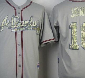 Atlanta Braves #10 Chipper Jones Gray 2013 USMC Home Cool Base Jerseys