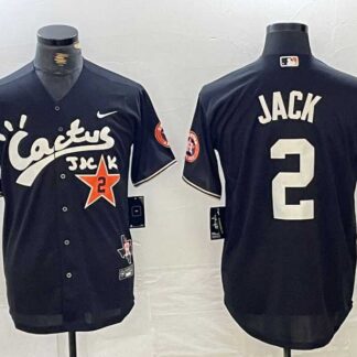 Men's Houston Astros #2 Alex Bregman Black Cactus Jack Vapor Premier Stitched Baseball Jersey