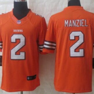 Nike Cleveland Browns #2 Johnny Manziel Orange Limited Jersey