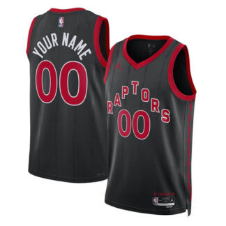 Youth Toronto Raptors Nike Black 2022/23 Swingman Statement Edition Custom Jersey