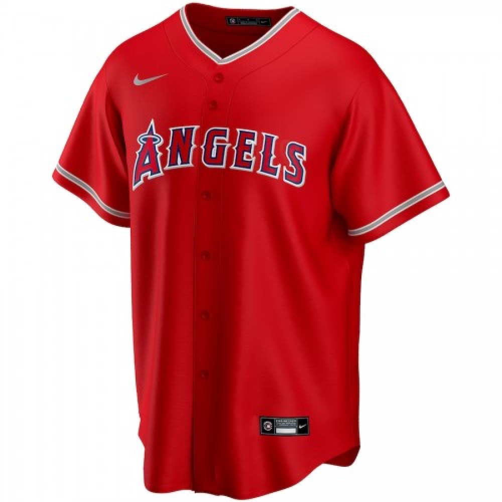 Men's Los Angeles Angels Mike Trout #27 Nike Scarlet 2020 Alternate Jersey - Image 2